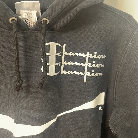COCA-COLA Champion reverse weave black hoodie - Picture 4 of 6